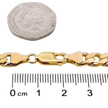 9ct gold 39.2g 23 inch figaro Chain